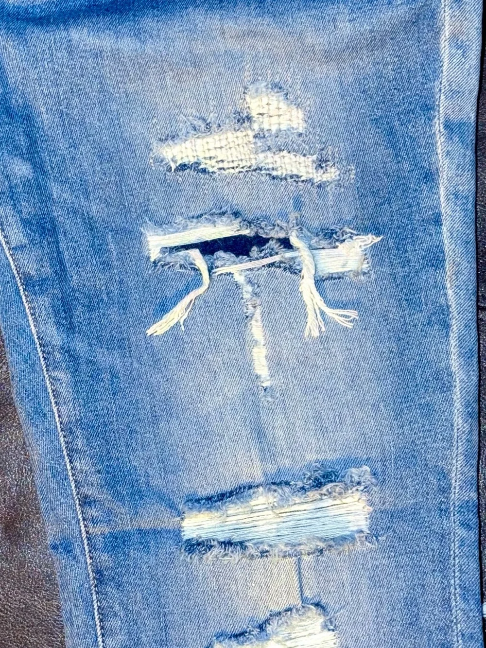 H&M Medium Blue Ripped Skinny Jeans